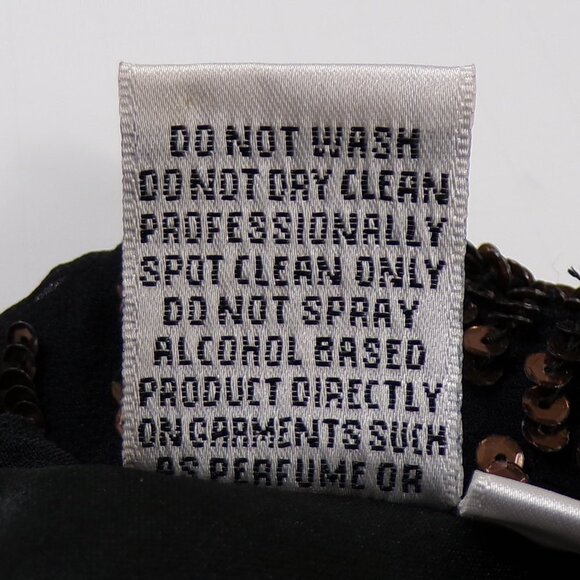 Scala Fitted Silk Cocktail Dress Gold Sequins in Geometric Patterns Sz 4 #934 - Picture 13 of 13